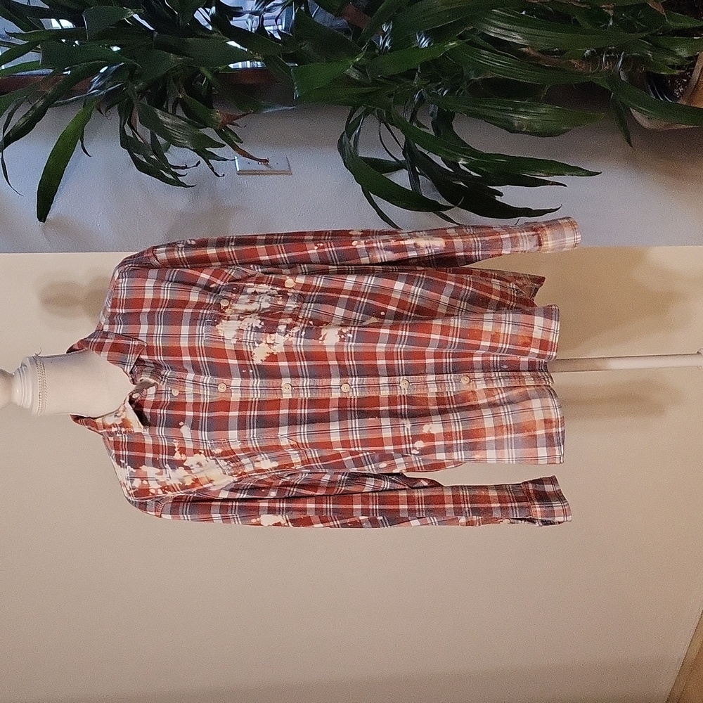 Lucky Brand Button-up Band Shirt Bleach Dyed Worn Florida Georgia Line Dayum